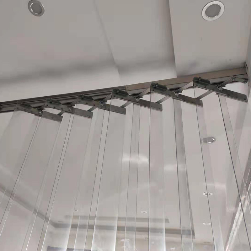 High Quality Hanging PVC Transparent Folding Curtain Cheap Clear Folding Door PVC Strip Curtain
