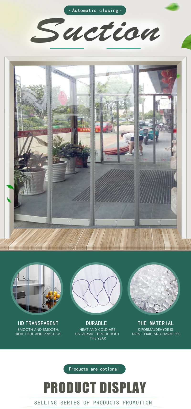 Easy Installation door clear magnetic pvc hanging strip curtain